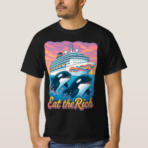 T-shirt Mangez Les Riches Baleine 90s Orque Baleine Animal