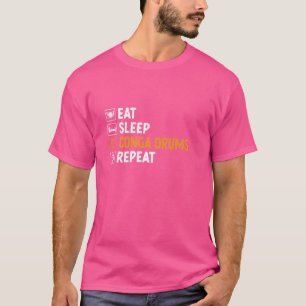 T-shirt Mangez les tambours Conga du sommeil Répéter le ta