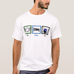 T-shirt Mangez les tambours de jeu de sommeil