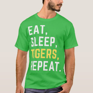 T-shirt Mangez les tigres de sommeil répéter