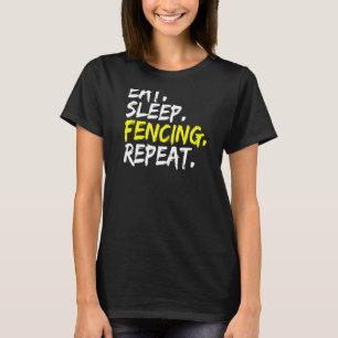 T-shirt Mangez l'escrime du sommeil Répétez l'escrime du s