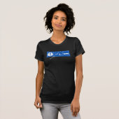 T-shirt mangez l'obscurité de sommeil de patin (Devant entier)