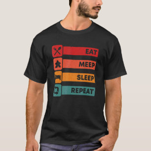 T-shirt Mangez Meep Sleep Tableau de Jeu Tableau de Jeu Ga