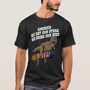 T-shirt Mangez Notre Steak Boire Notre Bière American Food