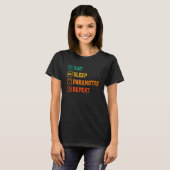 T-shirt Mangez Paramoteur de sommeil Répéter Parachute de (Devant entier)