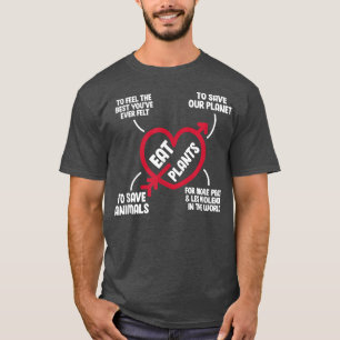 T-shirt Mangez Plantes Sauvez les animaux Végétarien Végét