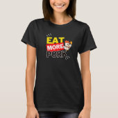 T-shirt Mangez plus Animaux de Porc (Devant)