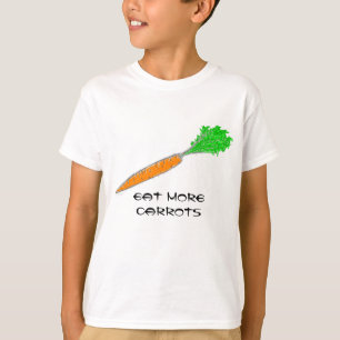 T-shirt Mangez plus de chemises de carottes
