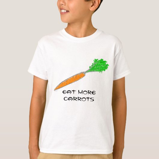 T-shirt Mangez plus de chemises de carottes (Devant)