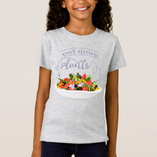 T-Shirt Mangez plus de plantes frais motivation salade let