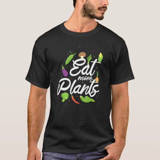 T-shirt Mangez Plus Plante Broccoli Chili Beans Eggplant G (Devant)