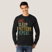 T-shirt Mangez Poterie Dormir Poterie Répéter Poterie Homm (Devant entier)