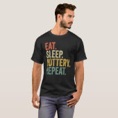 T-shirt Mangez Poterie Dormir Poterie Répéter Poterie Homm (Devant entier)