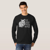 T-shirt Mangez Roue De Sommeil Répéter Hamster Cute Et Des (Devant entier)