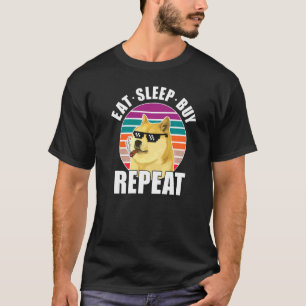 T-shirt Mangez Sleep Acheter Repeat Dogecoin