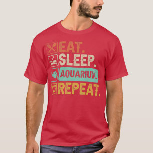 T-shirt Mangez Sleep Aquarium Répétez Funny Birds Amoureux