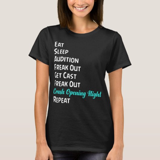 T-shirt Mangez Sleep Audition Freak Sortez de Cast Freak S (Devant)