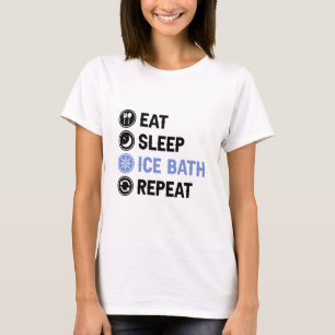 T-shirt Mangez Sleep Bain De Glace Wim Hof Froid Douche Ic