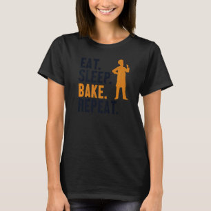 T-shirt Mangez Sleep Bake Répétez Pâtisserie Baker Bakers