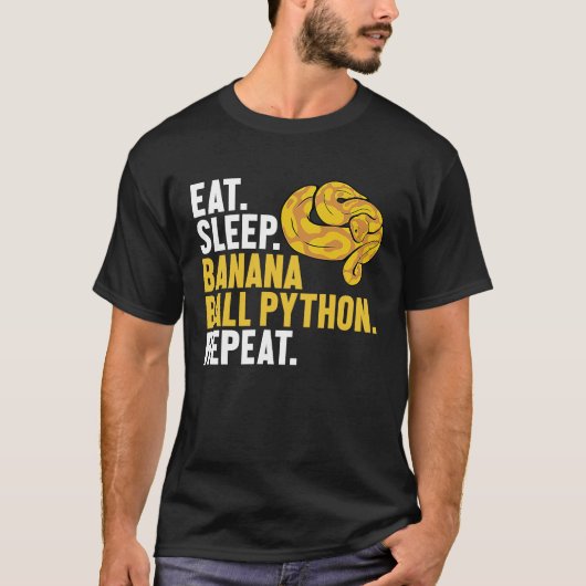T-shirt Mangez Sleep Banana Ball Python Répéter Banana Bal (Devant)