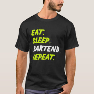 T-shirt Mangez Sleep Bartend Répétez Funny Bartender Cockt