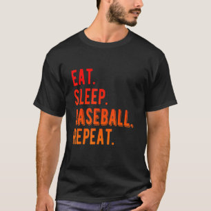 T-shirt Mangez Sleep Baseball Cool Joueur Entraîneur Cool