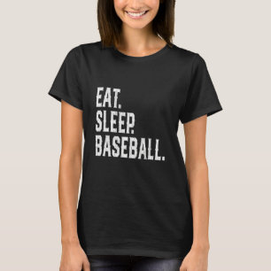 T-shirt Mangez Sleep Baseball Répéter Baseball Joueur Funn