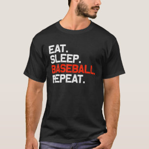 T-shirt Mangez Sleep Baseball Répéter Funny Baseball Playe