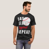 T-shirt Mangez Sleep Baseball Répéter usa sandlot (Devant entier)