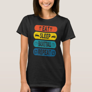 T-shirt Mangez Sleep Basketball Répéter Basketball Joueurs