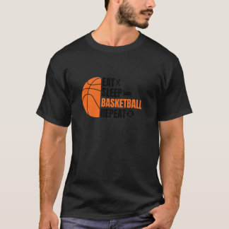 T-shirt Mangez Sleep Basketball Répéter Bball Lecteur Spor