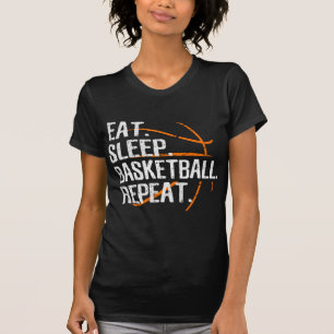 T-shirt Mangez Sleep Basketball Répéter - Cadeau Pour Bask