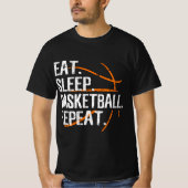 T-shirt Mangez Sleep Basketball Répéter - Cadeau Pour Bask (Devant)
