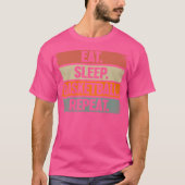 T-shirt Mangez Sleep Basketball Répéter Lecteur de basket- (Devant)