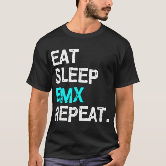 T-shirt Mangez Sleep BMX Répéter course vélo pour femmes H (Devant)