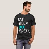 T-shirt Mangez Sleep BMX Répéter course vélo pour femmes H (Devant entier)