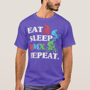 T-shirt Mangez Sleep BMX Répéter Etreme Cyclistes Vélo