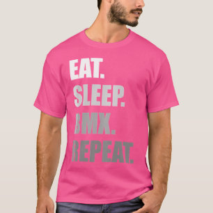 T-shirt Mangez Sleep Bmx Répéter Funny Bmx