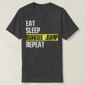 T-shirt Mangez Sleep Bungee Sauter Répéter (Design devant)