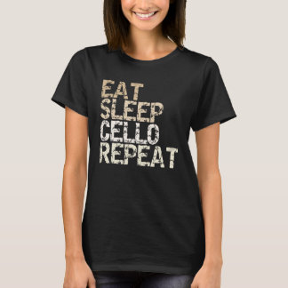 T-shirt Mangez Sleep Cello Répéter Violoncello Cellist