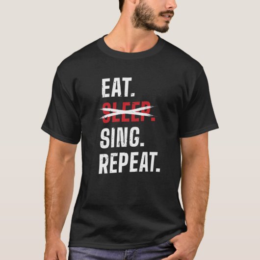 T-shirt Mangez Sleep Chanter Répétez Opera Singer Premium (Devant)