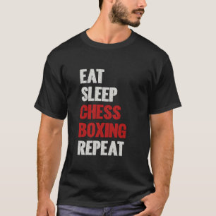 T-shirt Mangez Sleep Chess Boxe Répétez Sport Mind