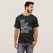 T-shirt Mangez Sleep Chipotle Répéter Funny Chipotle Vinta (Devant entier)
