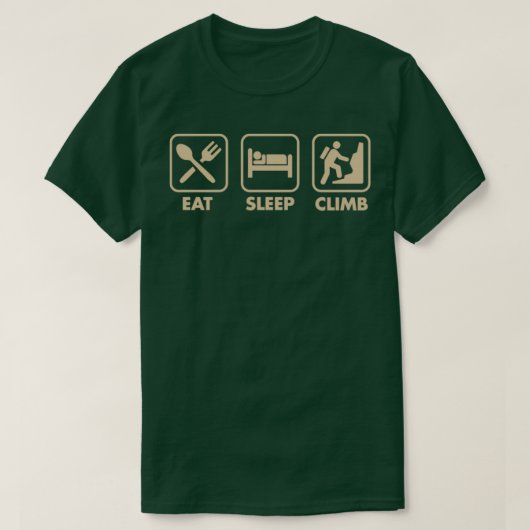 T-shirt Mangez Sleep Climb Funny Rock Escalade Gear Noël (Design devant)