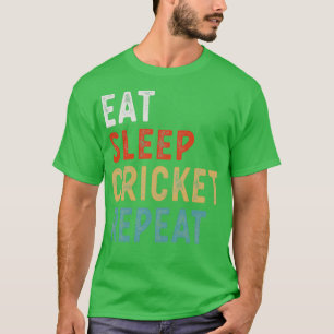 T-shirt Mangez Sleep Cricket Répétez Funny Cricket Player 
