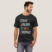 T-shirt Mangez Sleep Cube Répéter Compétitif Puzzle Speedc (Devant entier)
