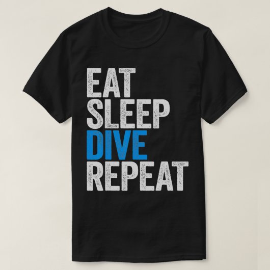 T-shirt Mangez Sleep Dive Répéter Diving Cadeau Cadeau (Design devant)