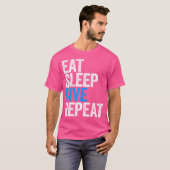 T-shirt Mangez Sleep Dive Répétez La Plongée Gif (Devant entier)
