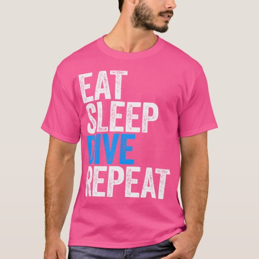 T-shirt Mangez Sleep Dive Répétez La Plongée Gif (Devant)