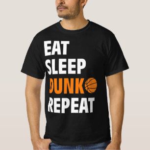 T-shirt Mangez Sleep Dunk Répétez Fun Basketball